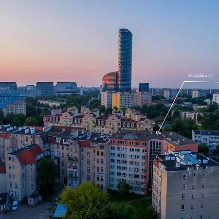 アパート Szczesliwa 36 Przy Skytower!